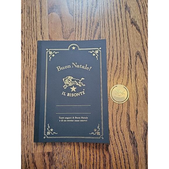 IL BISONTE Book Notebook Journal With Coin Buon Natale! Italian Italy Planner - Picture 1 of 8
